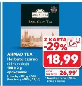 Herbata ekspresowa z zawieszką Ahmad tea london earl grey promocja