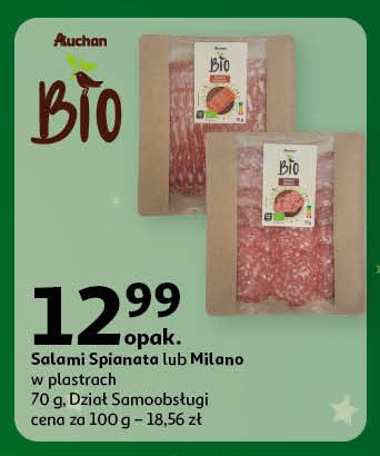 Salami milano Auchan bio promocja w Auchan