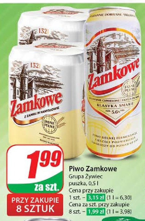 Piwo Zamkowe jasne pełne promocja