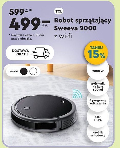 Robot sprzątający sweeva 2000 Tcl promocja