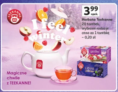 Herbata Teekanne 20 torebek, wybrane rodzaje promocja w Auchan