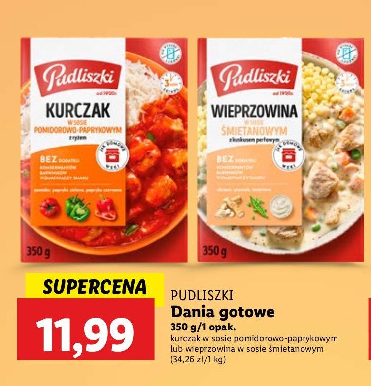 Wieprzowe w sosie śmietankowym z kuskusem perłowym Pudliszki promocja