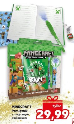 Pamiętnik z magicznym długopisem MINECRAFT promocja w Kaufland