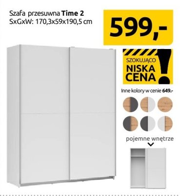 Szafa przesuwna Tima 2 Black Red White promocja w Black Red White