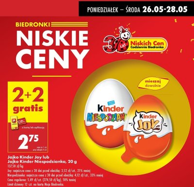 Jajko Kinder niespodzianka promocja