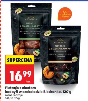 Pistacje z ciastem kadayfi w czekoladzie  promocja w Biedronka
