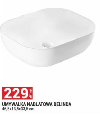 Umywalka nablatowa Belinda 46,5x13,5x33,5 cm promocja w Merkury Market