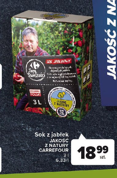 Sok jabłkowy Carrefour targ świeżości promocja