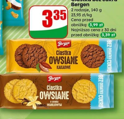 Ciastka owsiane waniliowe promocja w Dino