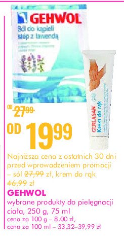 Krem do r膮k Gehwol promocja