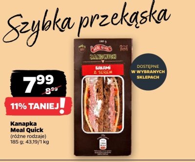 Kanapka, różne rodzaje promocja w Netto