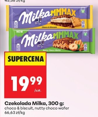Czekolada 300 g nutty choco wafer promocja w Biedronka