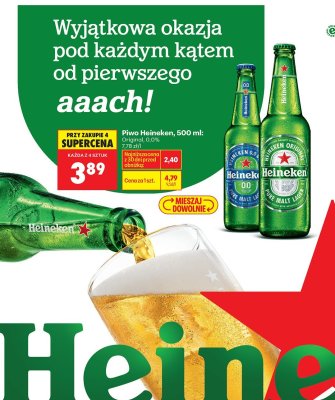 Piwo Heineken Original 500 ml promocja w Biedronka