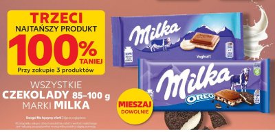 Czekolada wszystkie rodzaje Milka promocja w Kaufland