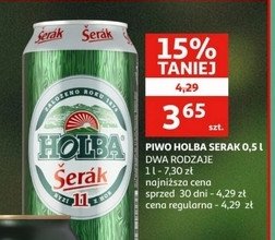 Piwo Holba serak promocja