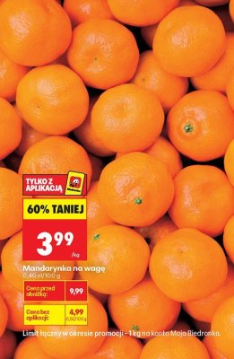 Mandarynka na wagę promocja w Biedronka