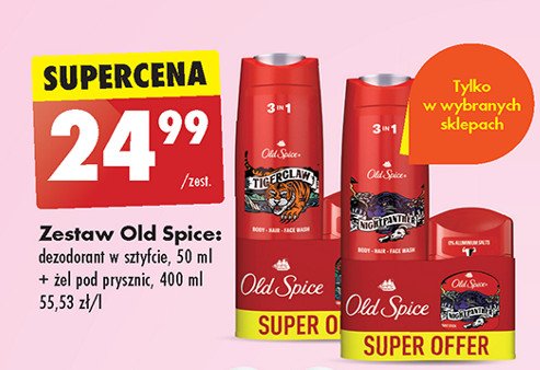 Zestaw nightpanther żel pod prysznic 400 ml + dezodorant w sztyfcie 50 ml Old spice zestaw promocja