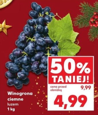 Winogrona ciemne luzem promocja w Kaufland