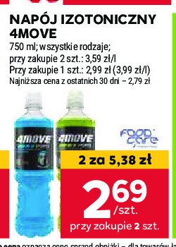 Napój lime&mint 4move promocja w Stokrotka