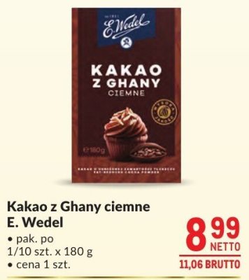 Kakao z Ghany ciemne E. Wedel promocja w Makro