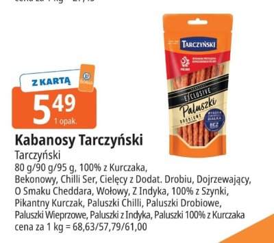 Kabanosy Tarczyński Paluszki Drobiowe promocja w Leclerc