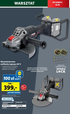 Szlifierka kątowa 40v Parkside promocja