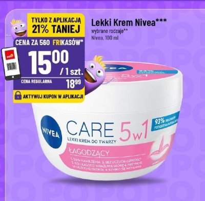 Lekki Krem Nivea Care 5w1 łagodzący promocja w POLOmarket