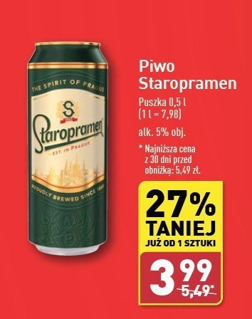 Piwo Staropramen prague promocja