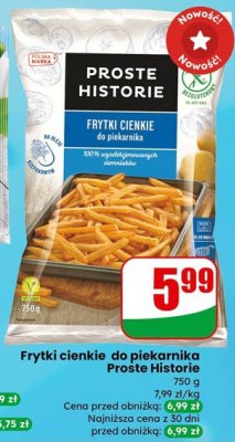 Frytki cienkie do piekarnika  promocja w Dino