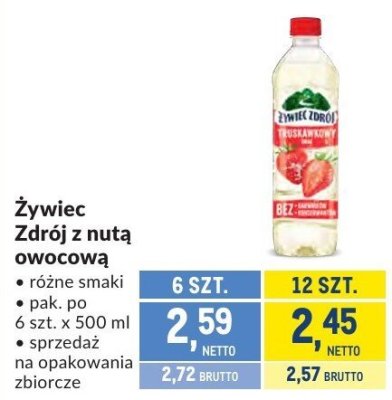 Żywiec Zdrój z nutą owocową promocja w Makro