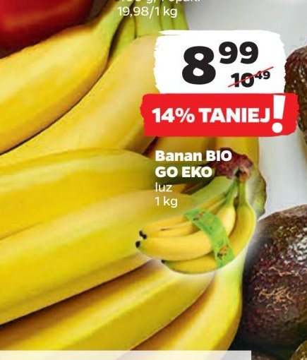 Banany bio Go eko promocja w Netto