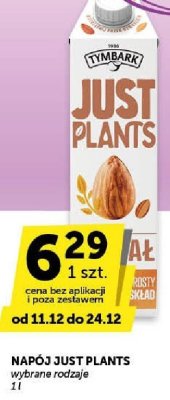 Napój Just Plants Tymbark wybrane rodzaje promocja w ABC