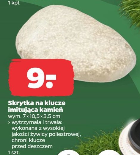 Skrytka na klucze imitująca kamień promocja w Netto