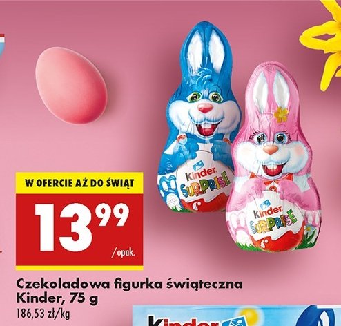 Figurka zaj膮c r贸偶owy Kinder niespodzianka promocja