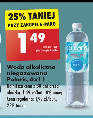 Woda niegazowana Polaris promocja