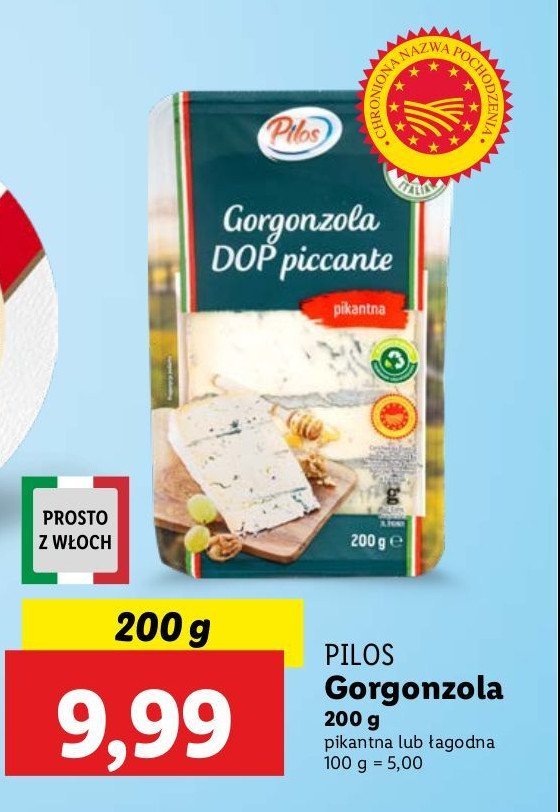 Ser gorgonzola łagodna Pilos promocja