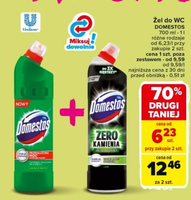 Żel do wc lime Domestos zero kamienia promocja