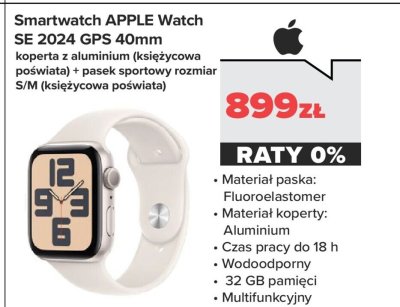 Smartwatch Watch SE 2024 GPS 40mm rozmiar S/M promocja w NEONET