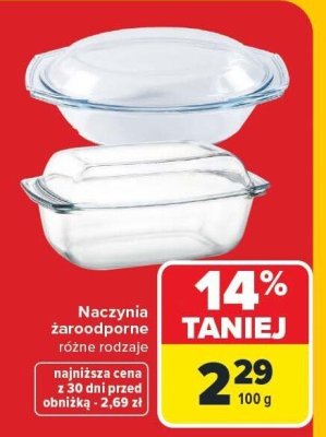 Naczynia żaroodporne różne rodzaje promocja w Carrefour