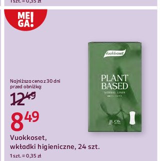 Wkładki higieniczne plant based Vuokkoset promocja