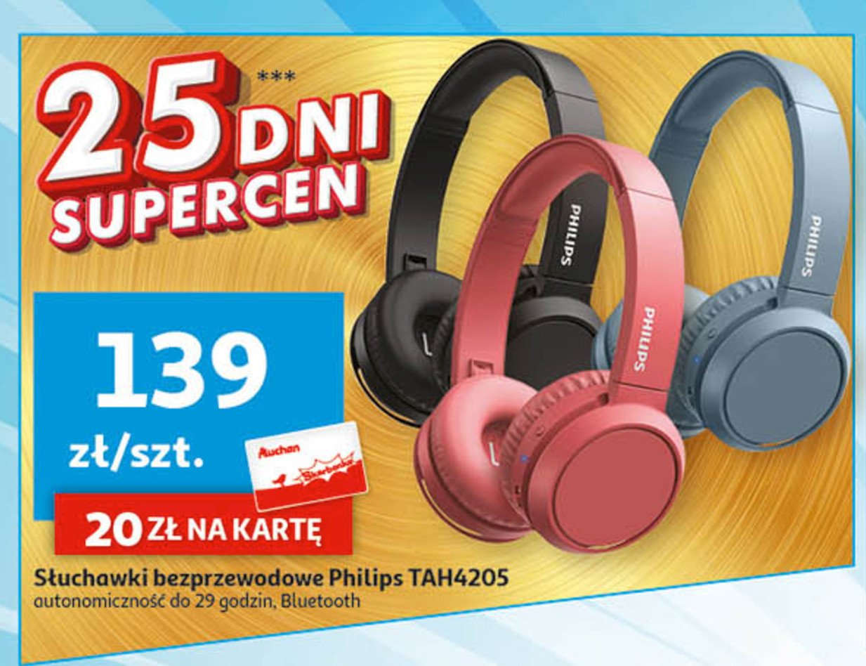 Słuchawki tah4205wt/00 rożowe Philips promocja