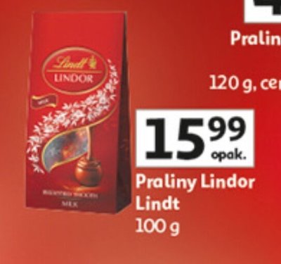 Praliny Lindor Lindt promocja w Auchan