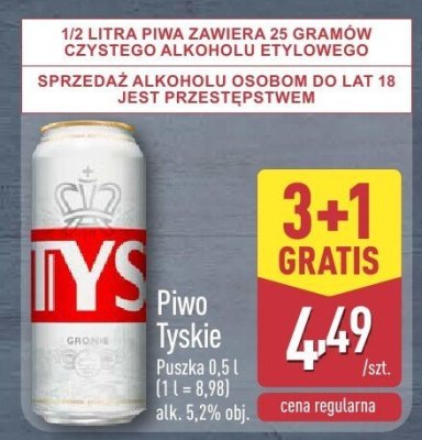 Piwo Tyskie promocja w Aldi