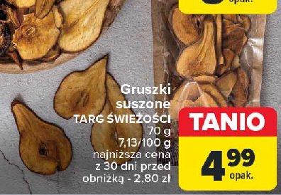 Gruszki suszone Carrefour targ świeżości promocja