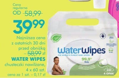 Chusteczki nawilżane WATER WIPES promocja w Super-Pharm