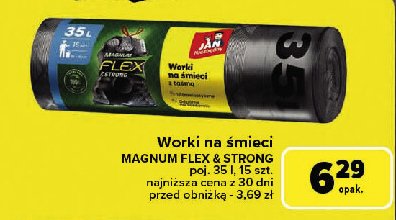 Worki na śmieci z taśmą 35 l Jan niezbędny magnum promocja