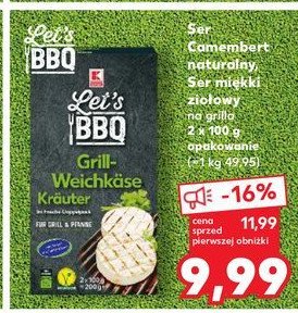 Ser camembert na grill ziołowy K-classic let's bbq promocja