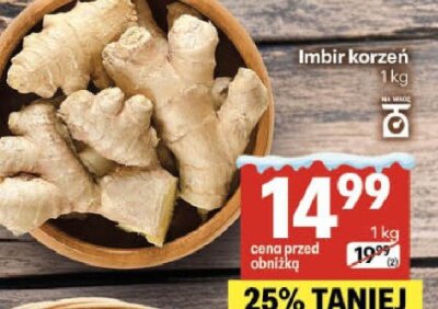 Imbir korzeń promocja w Delikatesy Centrum