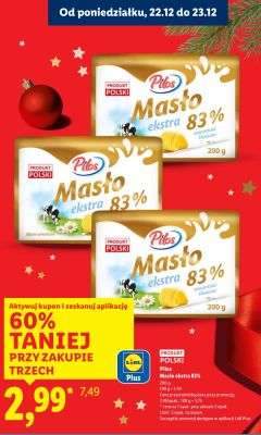 Masło Pilos ekstra 83% promocja w Lidl