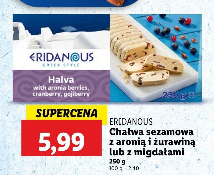 Chałwa z migdałami Eridanous promocja